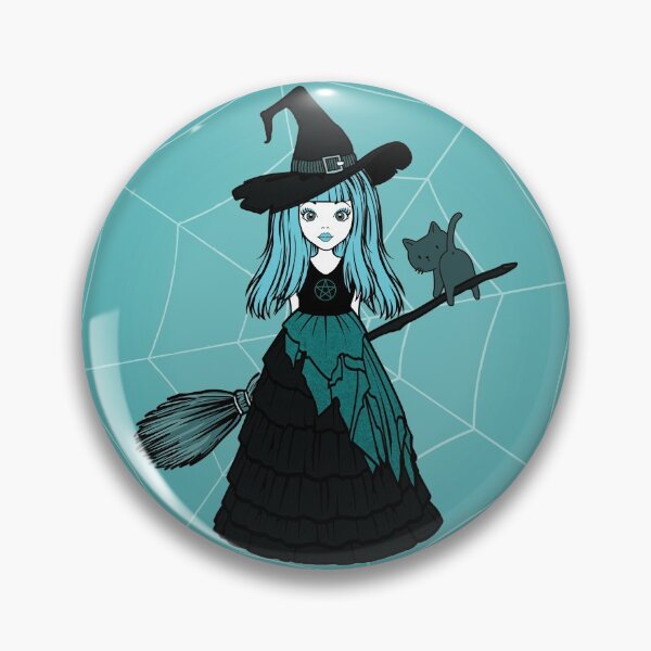 Artikelvorschau, Teal Spiderweb Cheeky Witch® und Cheeky Cat entworfen und verkauft von cheekywitch.
