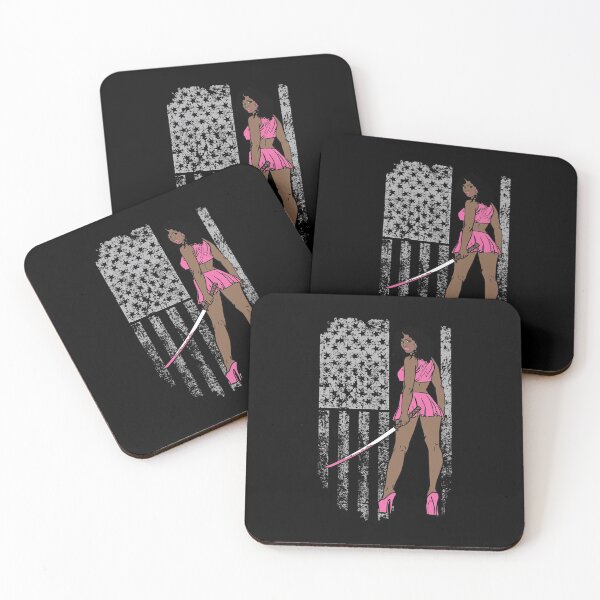 Item preview, Breast Cancer Warrior USA American Flag Melanin designed and sold by PinkyTree.