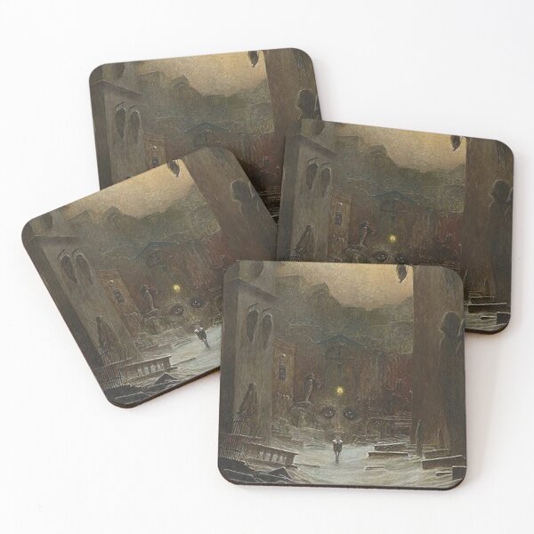 Item preview, Untitled (Haunted Village), by Zdzisław Beksiński designed and sold by JustContemplate.