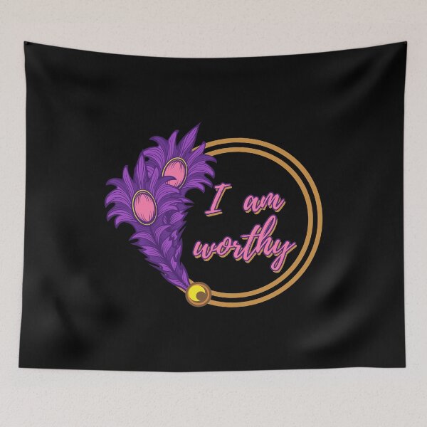 Item preview, Peacock Feathers I am Worthy Women Empowerment Self Love designed and sold by DeesDeesigns.