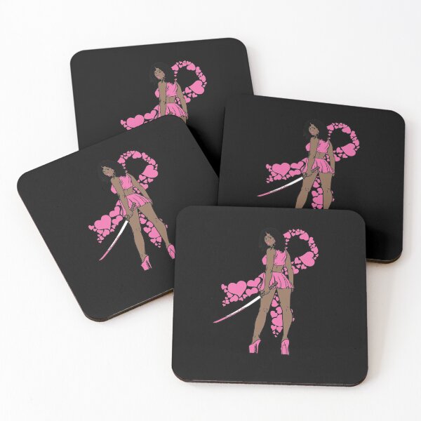 Item preview, Breast Cancer Awareness Fight Melanin Katana Black designed and sold by PinkyTree.