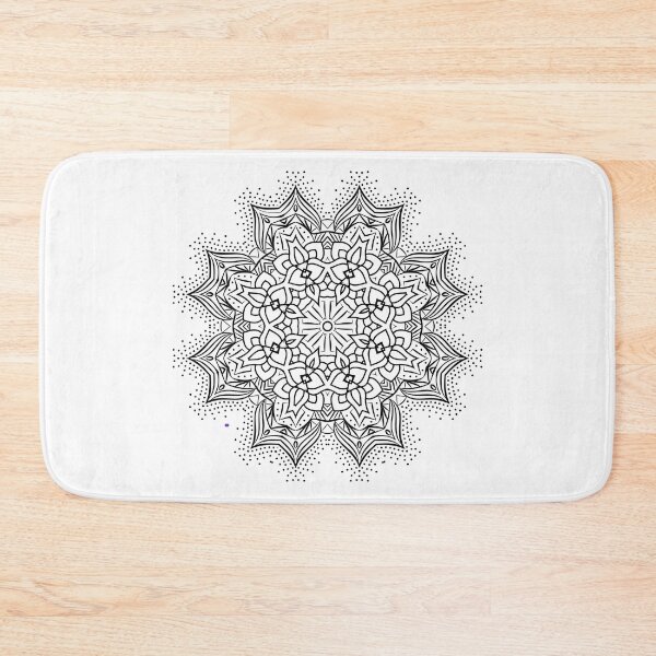 Item preview, Black Flower Mandala designed and sold by Wachi-A.