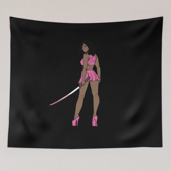 Item preview, Breast Cancer Awareness Fight Melanin Katana Black designed and sold by PinkyTree.