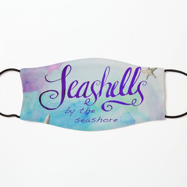 Seashells by the seashore by Jan Marvin Kids Mask