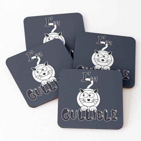 Item preview, I'm Gullible cat version blue designed and sold by Christi-Corner.