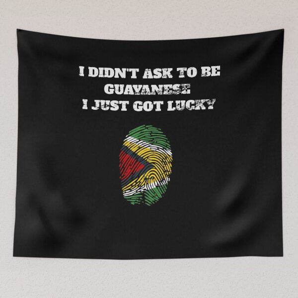 Item preview, Guyana got lucky country flag fingerprint Retro Vintage designed and sold by Jeangel97.