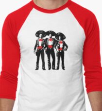 Drei Amigos - Pop Art auf Rot Baseballshirt für Männer