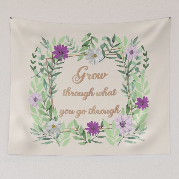 Item preview, Grow through what you go through - Motivational thoughts - Motivational quotes about life designed and sold by Alice-Elgawi.