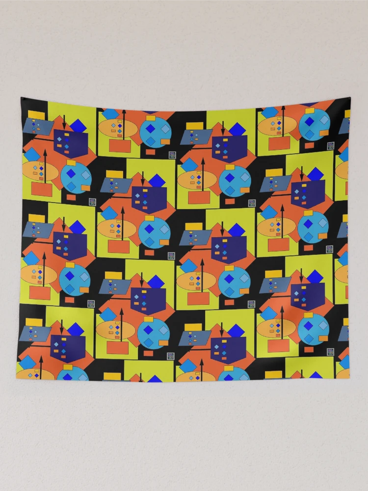Thumbnail 2 of 3, Tapestry, "Algorithmically"© designed and sold by Lisa Clark - Thinker Collection STEM Art and MORE.