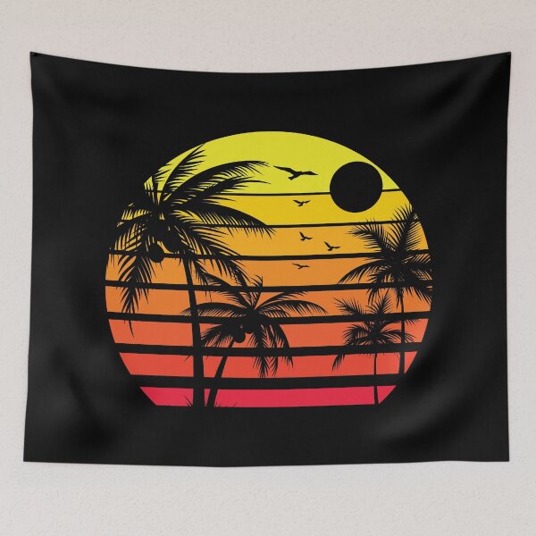 Item preview, Retro Old Vintage Circle Base Design Palm Tree 90's Sunset Vibe designed and sold by avinigav.