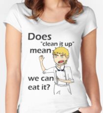 Can we eat it??? Women's Fitted Scoop T-Shirt