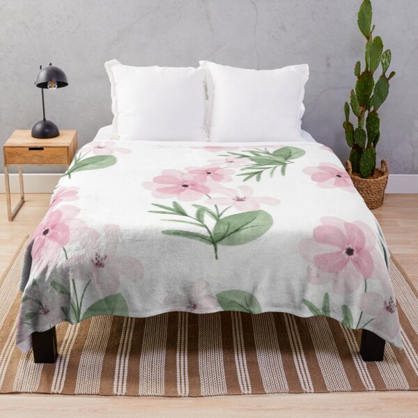 Artikelvorschau, Aquarell Pink Wild Flower Pattern entworfen und verkauft von GraphicsClub.