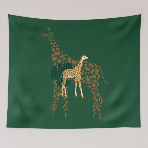 Item preview, Giraffe’s Inner Monologue (Green) designed and sold by IIIPattern.