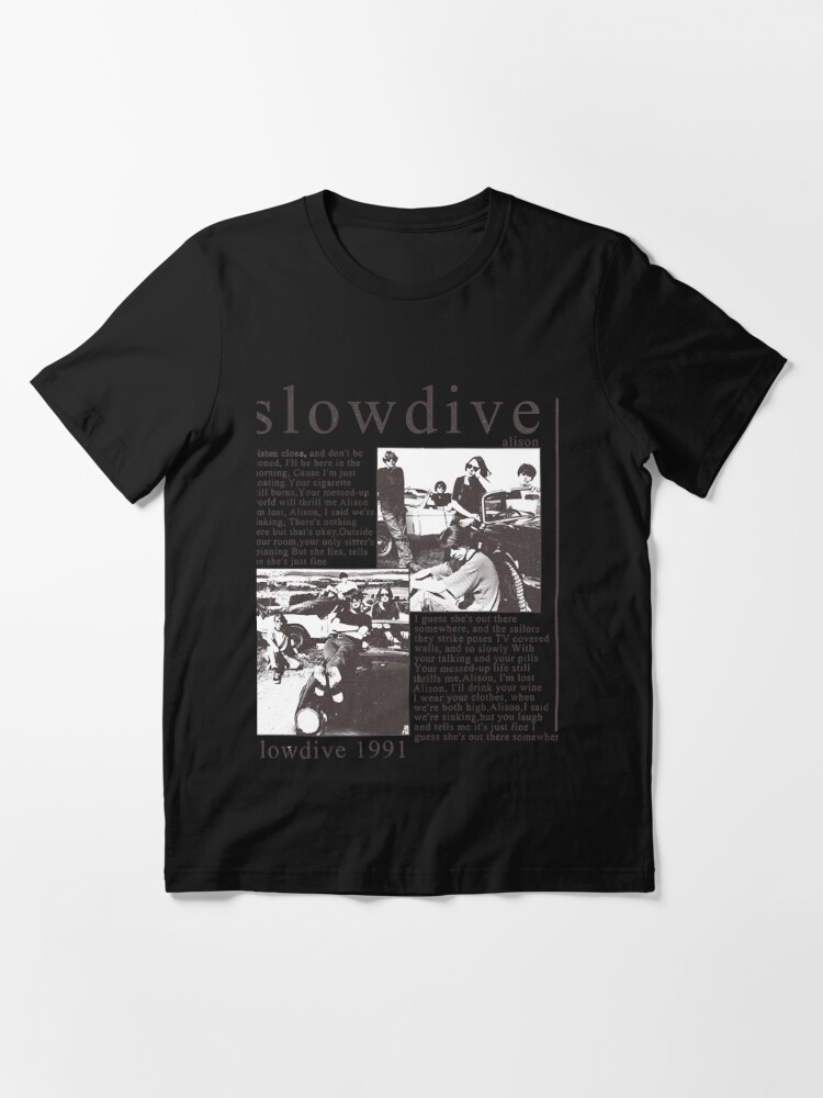 SLOWDIVE CHARACTER T SHIRT RED MARL SIZE L