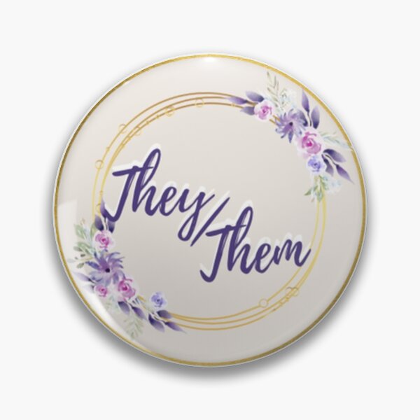Item preview, Elegant Gold Purple They/Them Pronouns designed and sold by Castlequeen04.