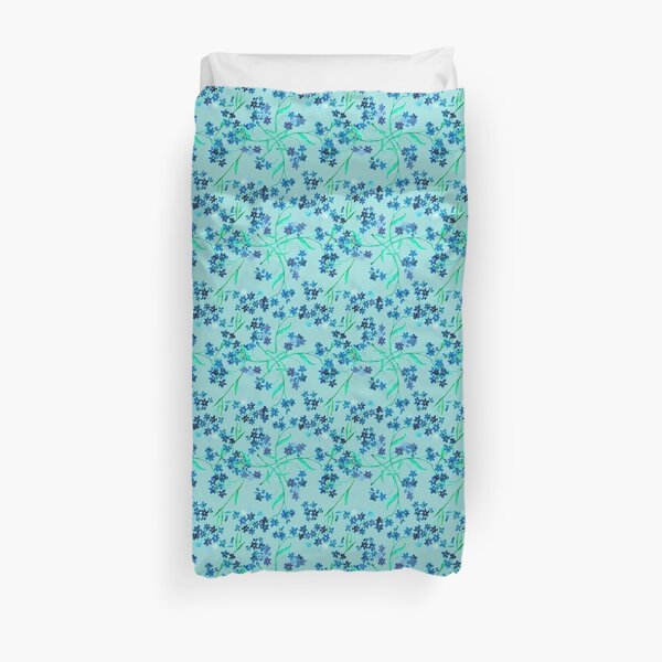 Watercolor blue flower. Duvet Cover