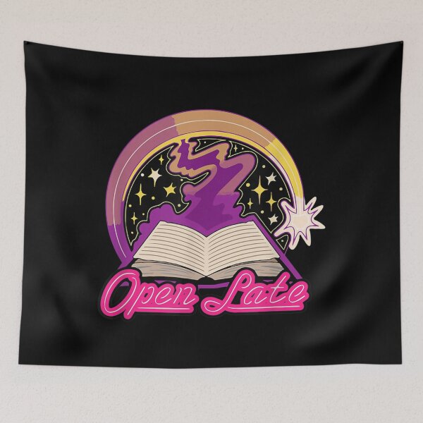 Item preview, Open Late Book Lover Gift Bookworm Readers Shooting Stars  designed and sold by EuphemiaShop.