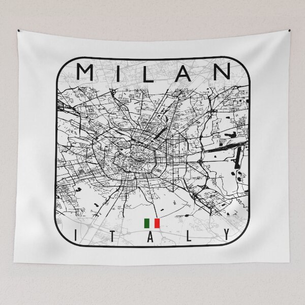 Item preview, MILAN MAP ITALY designed and sold by hatimelhag.