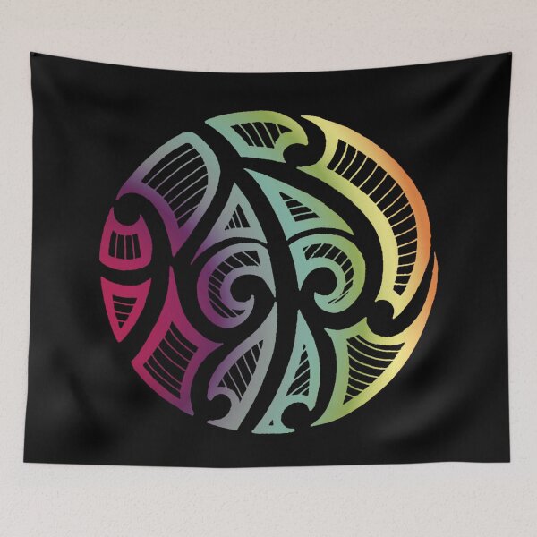 Item preview, Maori tribal retro color designed and sold by attracdionz.
