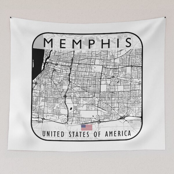 Item preview, MEMPHIS MAP USA designed and sold by hatimelhag.