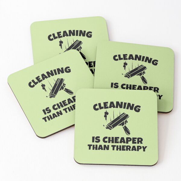 Item preview, Cleaning is Cheaper Than Therapy Novelty Cleaning Gifts designed and sold by SavvyCleaner.