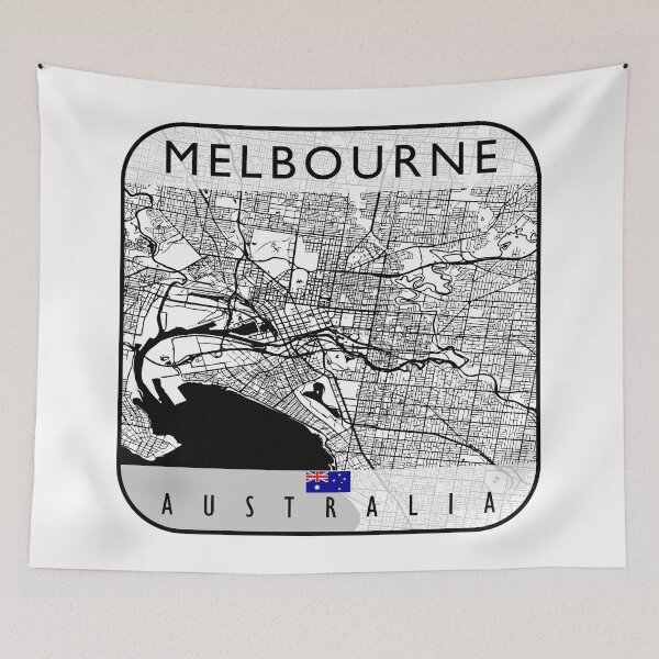 Item preview, MELBOURNE MAP AUSTRALIA designed and sold by hatimelhag.