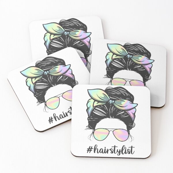 Item preview, Hairstylist Messy Bun - Hairstylist life - funny gift idea for hairstylist tie dye colorful pastel colors designed and sold by SANA MAMOUN ALAJJAN .