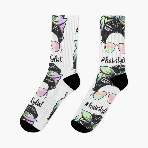 Item preview, Hairstylist Messy Bun - Hairstylist life - funny gift idea for hairstylist tie dye colorful pastel colors designed and sold by SANA MAMOUN ALAJJAN .