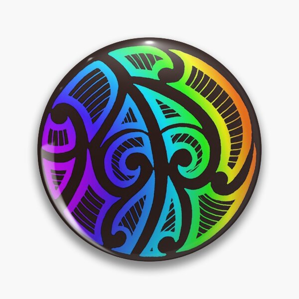 Item preview, Maori tribal retro neon color designed and sold by attracdionz.