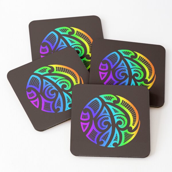 Item preview, Maori tribal retro neon color designed and sold by attracdionz.