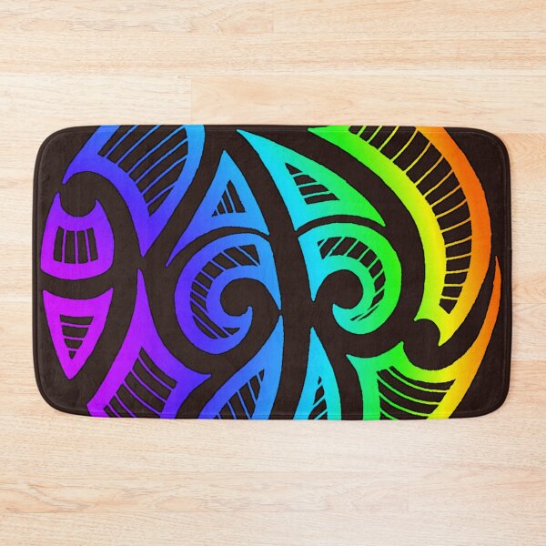 Item preview, Maori tribal retro neon color designed and sold by attracdionz.