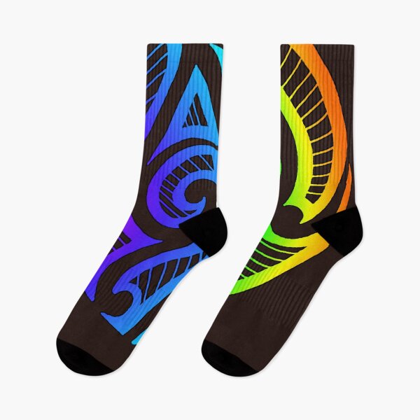 Item preview, Maori tribal retro neon color designed and sold by attracdionz.