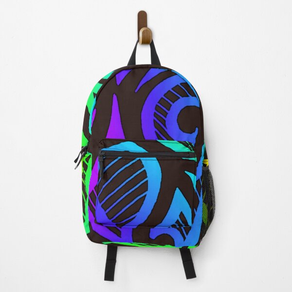 Item preview, Maori tribal retro neon color designed and sold by attracdionz.