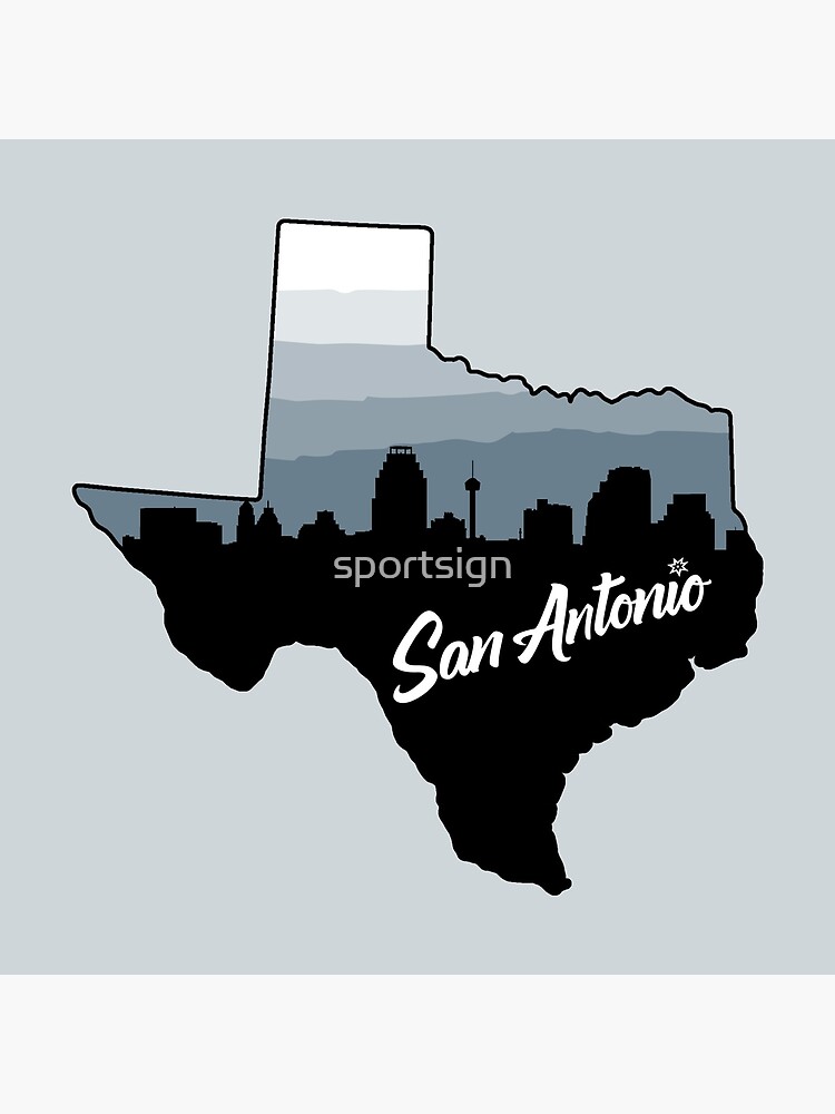San Antonio Spurs Basketball NBA Team, Basketball Player, Sports Posters  for Fans T-Shirt by Drawspots Illustrations - Pixels