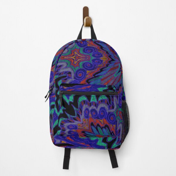 Item preview, Psychedelic Indigo, Green, Orange, and Red Mandala designed and sold by Lady Southpaw.