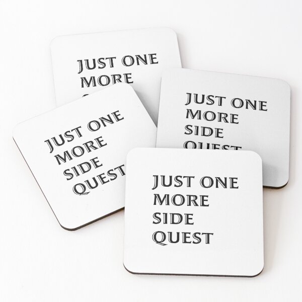 Item preview, Just One More Side Quest - Gaming Quote Black Font designed and sold by Lozzie Eliza Designs.
