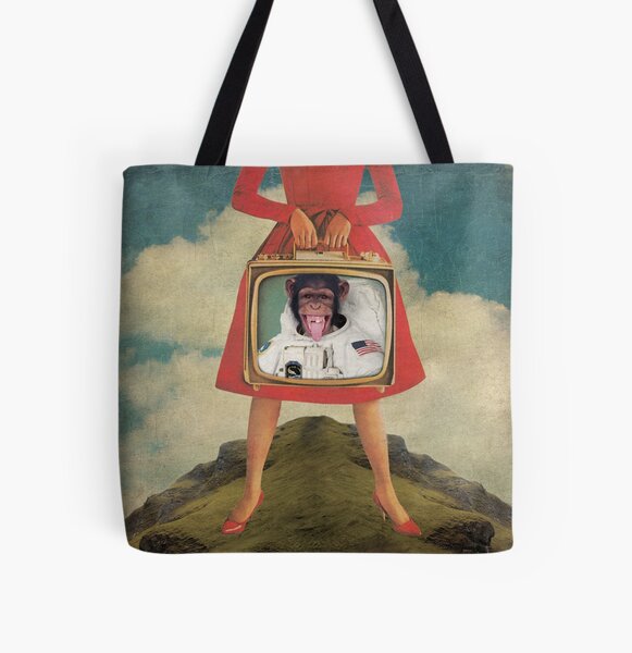 Animal Collection -- Monkey See Monkey Do All Over Print Tote Bag