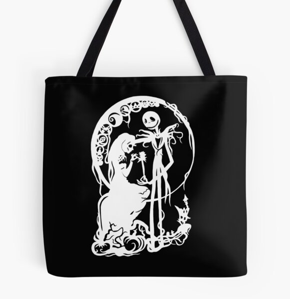 Nightmare Before Christmas - White On Black Tote Bag for Sale by UnconArt