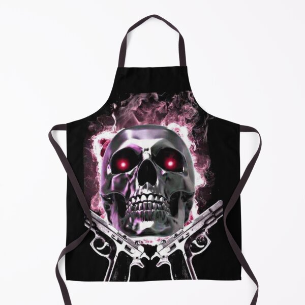 Item preview, Skull with Guns blazing in pink designed and sold by slashrose4ever.