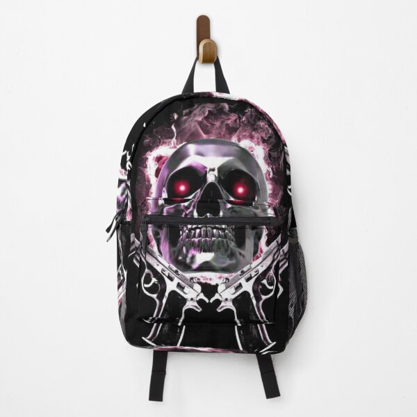 Item preview, Skull with Guns blazing in pink designed and sold by slashrose4ever.