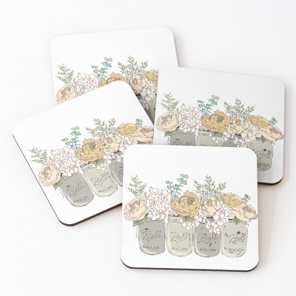 Item preview, Floral Mason Jar designed and sold by michelenorman.