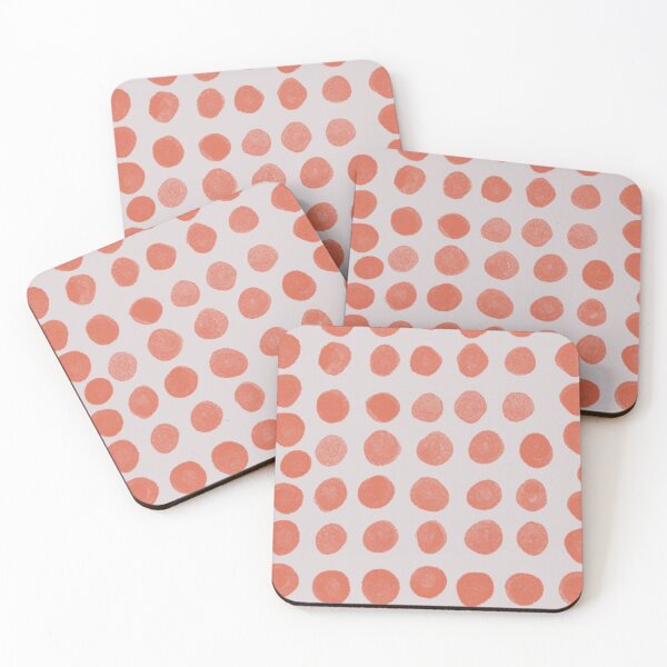 Item preview, Chic Primitive Modern Style Red Polka Dots Pattern on Light Pink  designed and sold by wenjunior.
