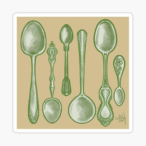 May the spoons be with you (Mustard) Sticker