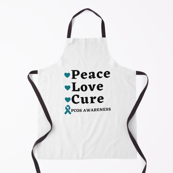 Item preview, Peace Love Cure, PCOS Awareness T-Shirt, Ovarian Cancer Awareness, PCOS Shirt, PCOS Warrior designed and sold by HighEndLowCost.
