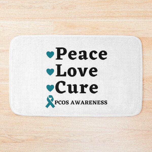 Item preview, Peace Love Cure, PCOS Awareness T-Shirt, Ovarian Cancer Awareness, PCOS Shirt, PCOS Warrior designed and sold by HighEndLowCost.