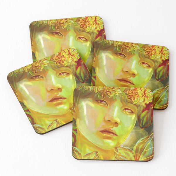 Item preview, BTS Suga Flower Crown Digital Painting designed and sold by csketchbook.
