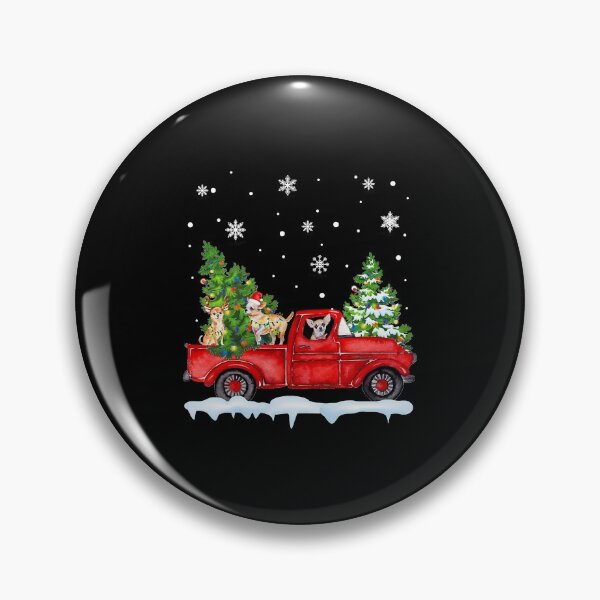 Item preview, Funny Chihuahua With Red Truck Christmas Holiday designed and sold by EleanorDuncan.