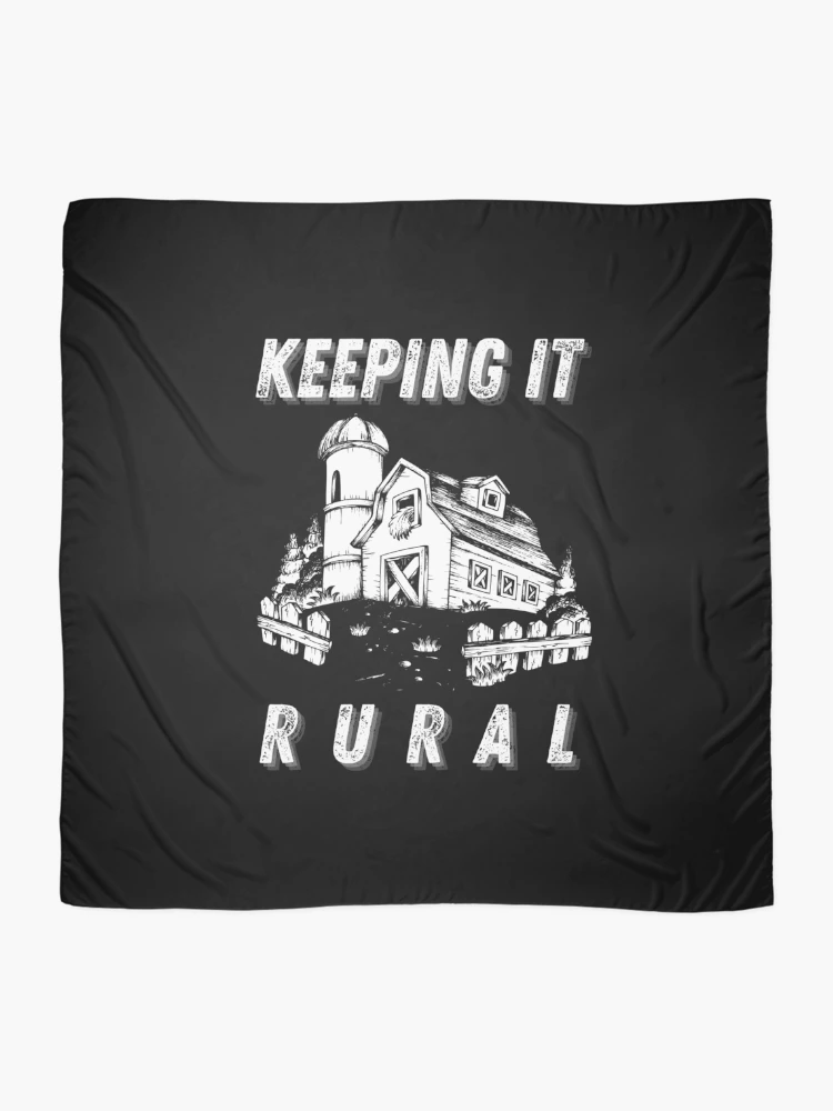 Thumbnail 2 of 3, Scarf, Keeping It Rural, Support Farming, Support Local, designed and sold by Sun Sand & Sea Art.