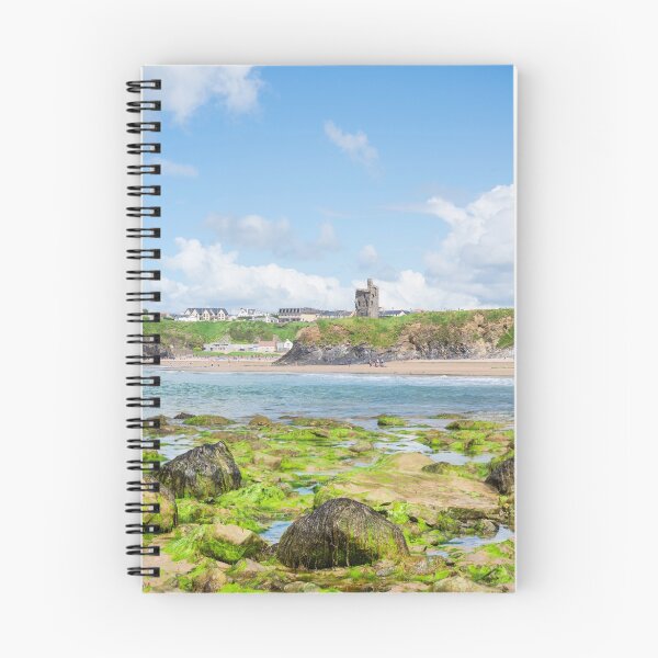 Item preview, seaweed covered rocks with castle and beach designed and sold by morrbyte.
