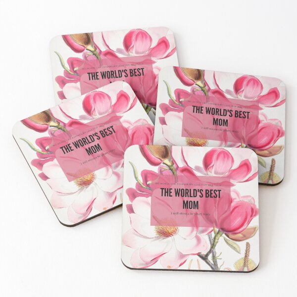 Item preview, World's best mom pink flower quote Mother's Day gift designed and sold by Lizzysszhou.